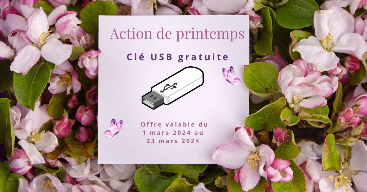Action de pretemps 2024, Clé USB gratuite