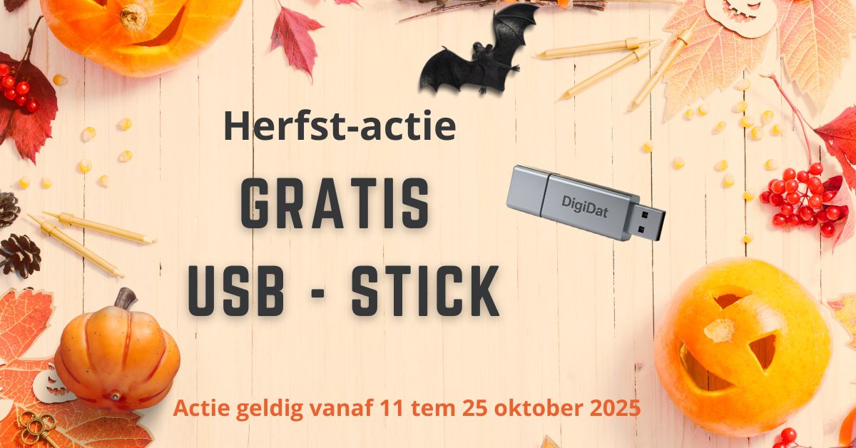 Herfst-actie, gratis USB-stick vanaf 11-10-2025 tot 25-10-2025 bij digitalisatie van uw beeldmateriaal.